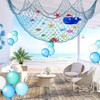 Abizarch 2 Pcs Fish Netting Decoration Beige Nautical Fish Net