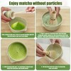 Handcrafted Bamboo Matcha Whisk Set, Ceramic Matcha Bowl with Pouring