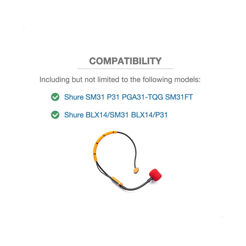 Voarmaks 6 Pcs SM31 Mic Covers + 3 Clips Compatible