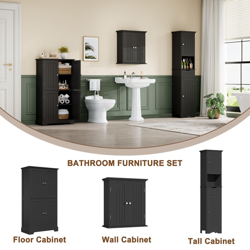 ChooChoo 67" Tall Bathroom Storage Cabinet, Narrow Bathroom Cabinet with