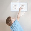 LIAONFOY 2.5D Schuko Double Socket Flush-Mounted Double Wall Socket White