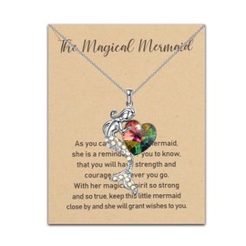 POTIY Girls Mermaid Jewelry Mermaid Birthday Gift Mermaid Gifts Mermaid Jewelry Little Mermaid Amulet (Mermaid-5)