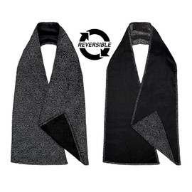 Reversible Adult Bibs for Eating - Washable Adult Bibs for Elderly Women Men - Adult Bib Black and White Design - Clothing Protectors - Dignity Dining Scarf Bibs for Adults Senior Citizens Washable