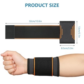 flintronic Handgelenkbandage, Elastisch und Verstellbarer Handgelenkschoner mit Klettverschluss, Atmungsaktiv Wrist Wrap für Sehnenscheidenentzündungen, Tennis, Fitnessstudio, Training (Schwarz B)
