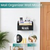 Mail Organizer, Mail Holder with 2 Slots, Mail Basket for