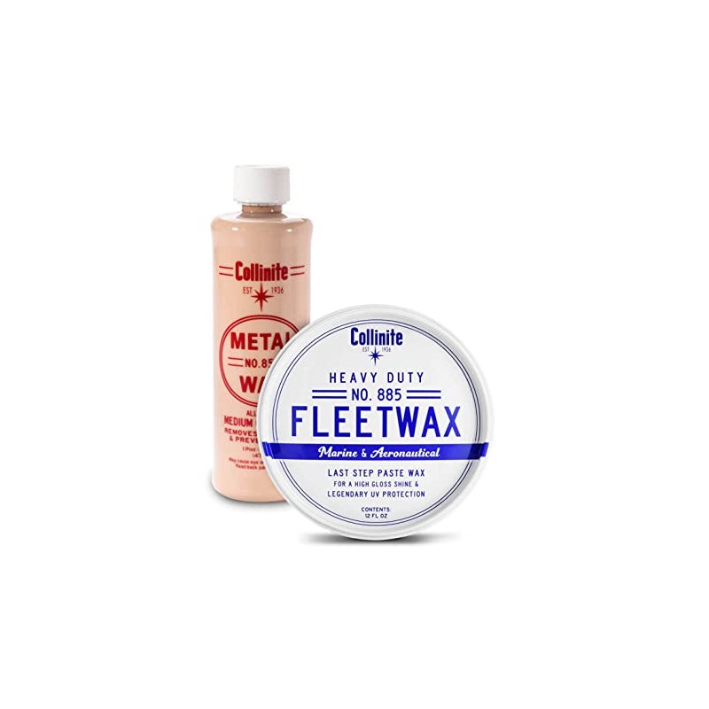 Collinite 850 Metal Polish and 885 Fiberglass Wax Combo