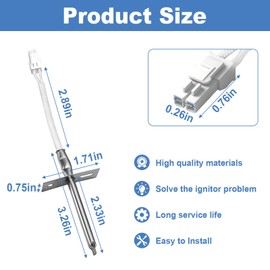 PE050206 RTD Oven Range Temperature Sensor Probe Compatible with Viking Wall Oven Parts, DED0527, DEDO127, DEDO127T, DEDO130, DEDO130T, DEDO527,VEDO5301, VEDO530T, VESC530, VESO127, VESO127T