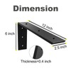 WINKER Countertop Support Bracket 4 Pack Heavy Duty 3/8" Thick