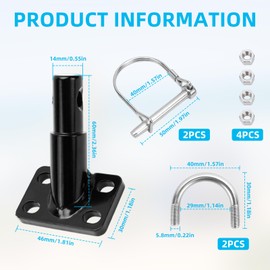 Bicycle Trailer Coupling Bicycle Towing Hitch with 2 Locking Pins Universal Trailer Adapter for Dog Trailer for Children's Trailers Pushchairs Bicycle Children's Trailer Load Trailer