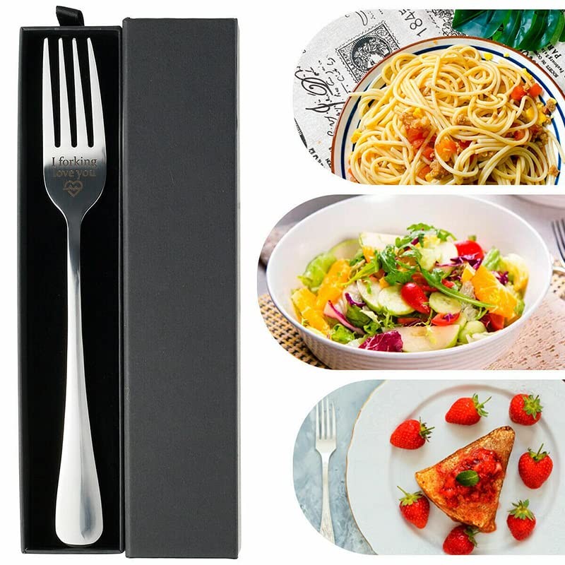 I Forking Love You Engraved Stainless Steel Fork Gift Box
