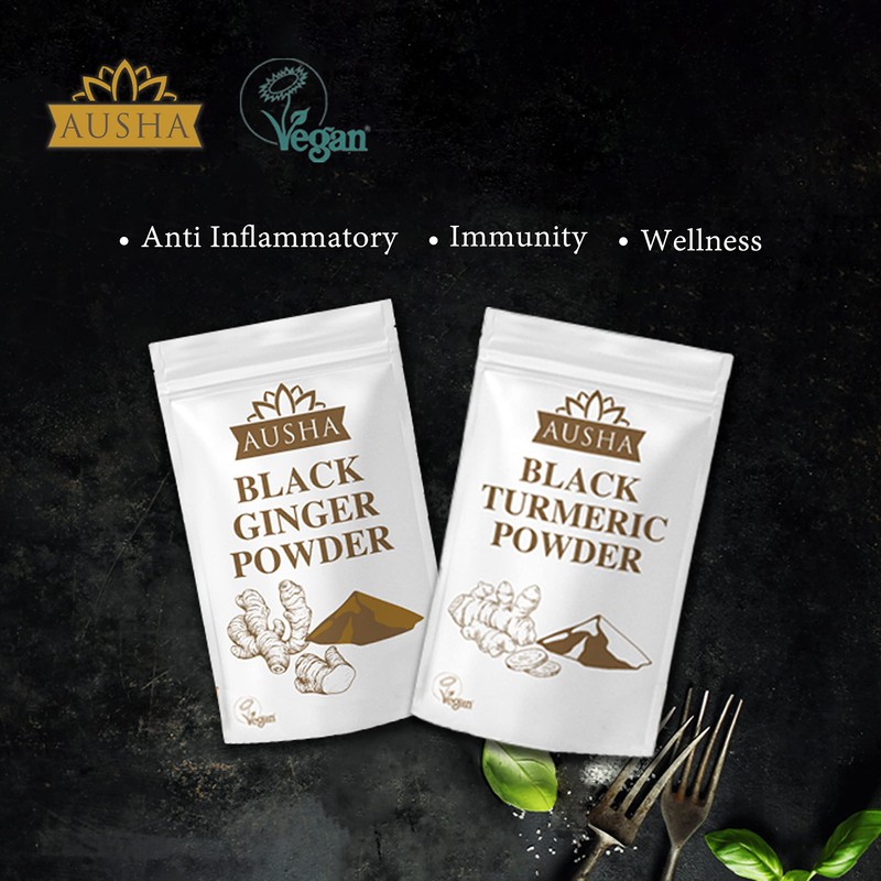 AUSHA Black Ginger Powder 100g High Strength | Kaempferia Perviflora