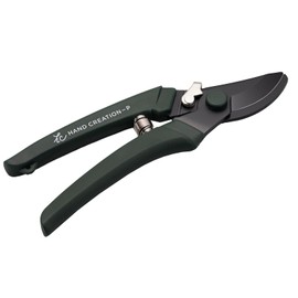 Sakagen 93145 Pruning Shears Hand Creation P180 Black Fluorine Coating, Approx. 7.1 x 2.2 inches (18 x 5.5 cm), Made in Japan Moss Green