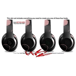 Skin Decal Wrap Compatible with Beats Studio 2 and 3 Wired and Wirelesss Lots of Dots Pink on Black Skin Only Headphones NOT Included