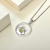YL Mother Necklace 925 Sterling Silver Round Mom Pendant Created