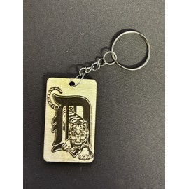Unbranded DETROIT TIGERS custom wood keychain laser burned **FREE SHIPPING**