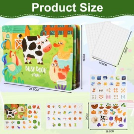 AYESY Montessori Sensory Toys Activity Board, Busy Board Sensory Toys for Babies, for Learning Fine Motor Skills Toddler Travel Toys, Gifts for Boys Girls, for 1 2 3 4 5 Year Old Girls & Boys-Farm