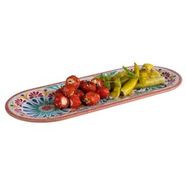 APS Arabesque 84686 Plate, 38 x 15.5 cm, Height 2 cm, Melamine, Decor/Terracotta Look