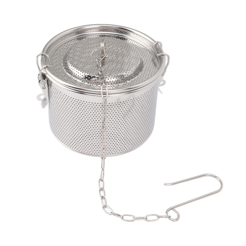 Seasoning Strainer with Hanging Chain Stainless Steel Tea Balls Filter