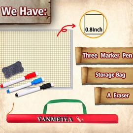 DND Map Large Role-Playing Game Mat, Compatible with Dungeons and Dragons DND, Pathfinder, RPG, 23.6” x 35.4" Battle Mat