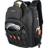 66-Pockets Tool Bag, Heavy-Duty Jobsite back pack for electricians, construction,