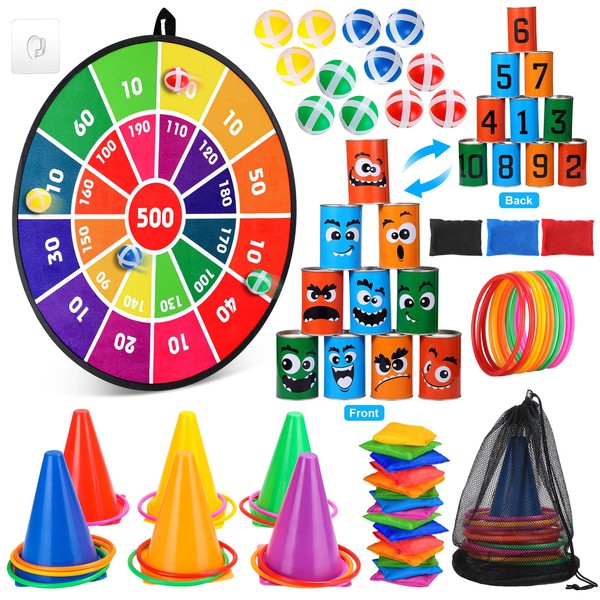 Hungdao 3 Sets Carnival Games Combo Set, Dart Board with