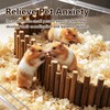 GGFOXLEW 11.8in Wooden Hamster Fence, Flexible Hamster Bridge, Chewable Hamsters