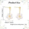 SmileBelle Daisy Earrings as Pearl Earrings for Women, Dainty Flower