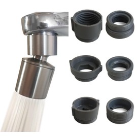 Rotating Faucet Aerator Extender,Nozzle Faucet Adapters, Universal Splash Filter Kitchen Tap Extension, Kitchen and Bathroom Sink Faucet Replacement (Brushed Nickel)