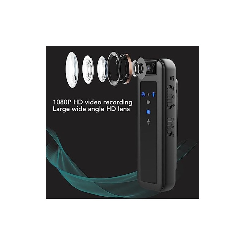 Mini Body Camera 1080P, 180 Degree Rotating Video Recorder With