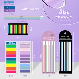 Simpeak 2220 Piezas Índice Adhesivas Pestañas, Notas Destacadas Autoadhesivas Etiquetas Grabables, Coloridos Llamadas de índice Pestañas para Clasificación Archivos Anotar Libros