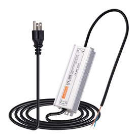 LuckWebs LED Driver 12V 60W Waterproof IP67 Power Supply Transformer AC90-240V to DC 12V5A Switching Power Supply Stable Performance Suitable for Indoor Outdoor LED Strip Lights and 12V DC Devices