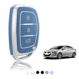 TOOMUME Car Key Cover TPU, Car Key Case Fit for Hyundai Santa Fe Tucson Elantra Accent Sonata loniq i10 i20 i25 i30 i40 ix25 ix45 ix55, Protective Key Fob Cover Key Fob Case - Smart Key