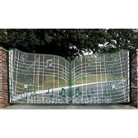 Historic Pictoric Memphis, TN Photo - Gates, Graceland, Memphis, TN - 24in x 16in