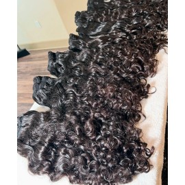 100% Raw Indian Burmese Curly Hair Bundles Vendor Vietnamese Raw Hair Extension Raw Cambodian Wavy Bone Straight Human Haircolor: pixie curly, Stretched Length: 22 Inches