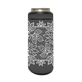 MightySkins Skin Compatible With YETI Rambler 12 OZ Colster Slim Can - Floral Lace | Protective, Durable, and Unique Vinyl Decal wrap cover | Easy To Apply, Remove, and Change Styles | Made in the USA