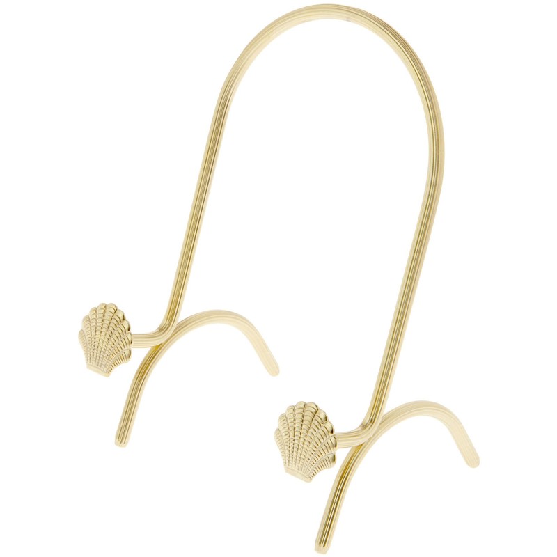 Bard's Brass Metal Easel Stand, Seashell, 5.75" H x 3.75"