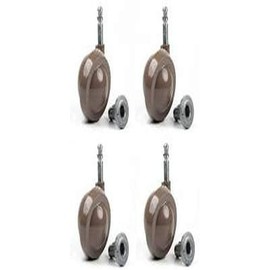 Merriway BH06972 (4 Pcs) Brown Shepherd Type Ball Castors No. 46 Socket Fix, 50mm (2 inch) 180kg Maximum Load - Pack of 2 x Left Hand, 2 x Right Hand Pieces