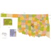 Oklahoma ZIP Code Map with Counties - Large - 26.25