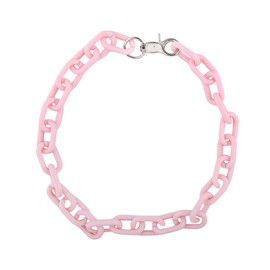 Pink Chunky Chain Necklace for Women Acrylic Necklace for Women Ladies 80s Neon Accessories for Glow Party Accessories for Women Resin Necklace for Women Neon Necklace Chain