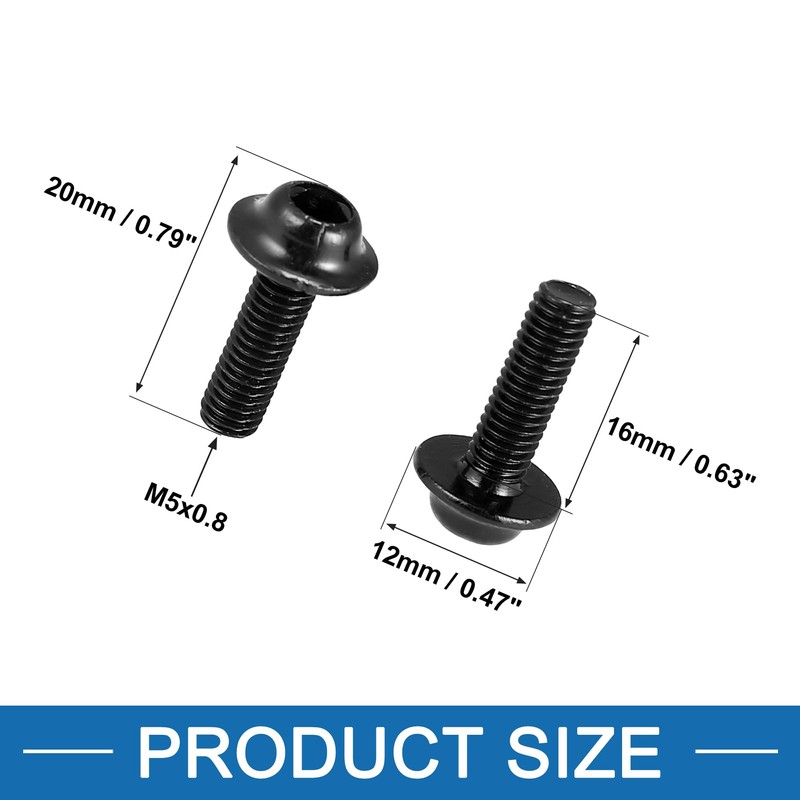 A ABSOPRO M5 Motorcycle Windscreen Screw Fairing Windscreen Bolt (Set