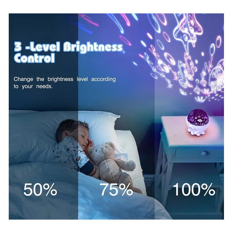Dofler Octopus Night Light Star Projector - Ocean & Star