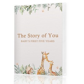 HUKINE Baby's First Five Years Photo Album for Baby Toddlers 4x6, Cute Baby Boy Girl Toddlers Small Photo Album Memory Book Keepsake with 18 Pockets Hold 36 Pictures for Babies Shower Newborns Family