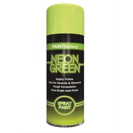 Paint Factory Neon Green Spray Paint 400ml Extra Bright Matt Finish