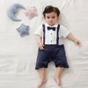 Gajaous Newborn Baby Boys Gentleman Romper Jumpsuit Bodysuit, navy blue