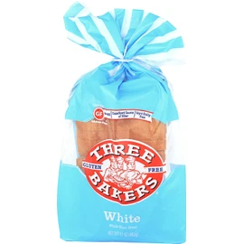 Three Bakers, Bread White Whole Grain, 17 Ounce