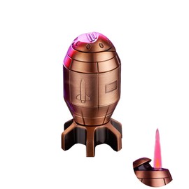 REDBMX Butane Torch Lighter,Jet Flame Lighter,Refillable Butane Lighter Windproof Lighter,Funny Design,Desktop Portable Lighter,Gift for Men (Gas not Included) (Red Bronze)