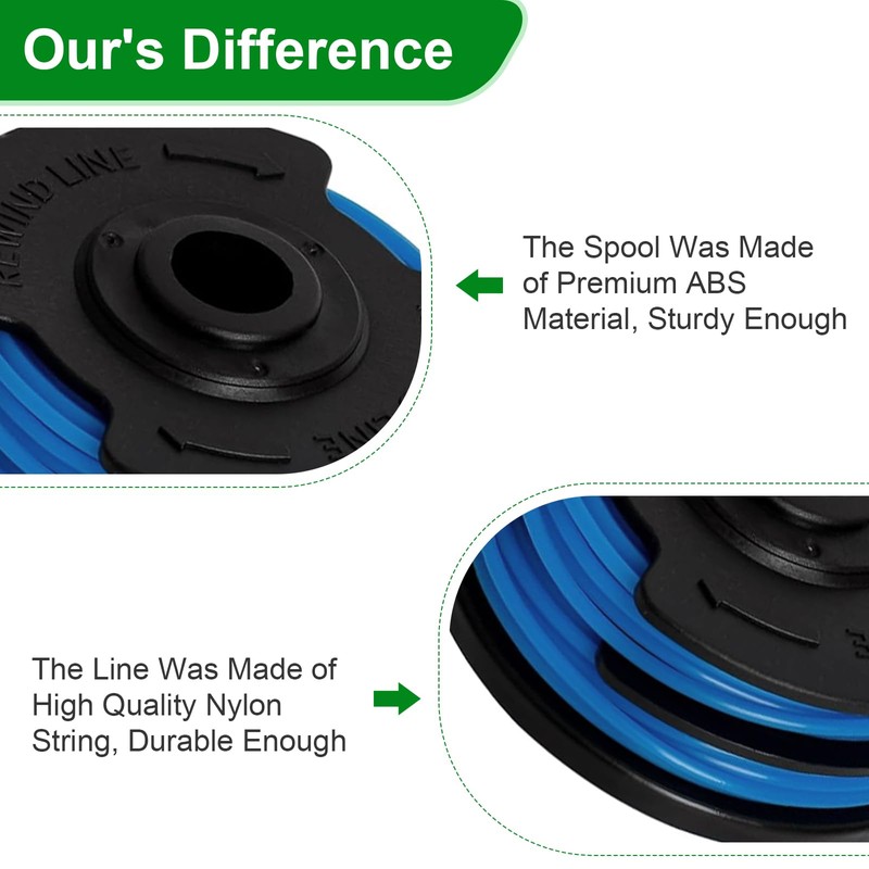 VinneMOO KST-120X Replacement Trimmer Spool Line Compatible with Kobalt 40-Volt