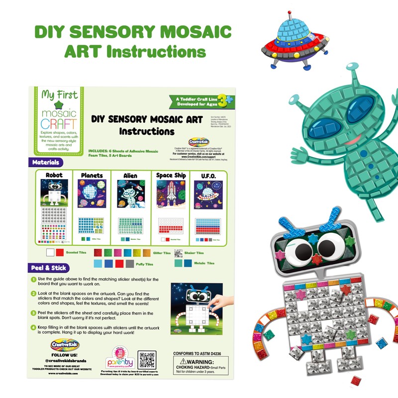 My First Mosaic Craft 3+ Ages