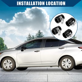 Hihaha AN6 Hex Black Car Hose Finisher Clamp Adapter Fitting /4pcs