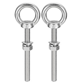 sourcing map Hebeöse Bolzen 2 Set M8x80mm Ösenschraube mit Mutter Unterlegscheibe 304 Edelstahl Schulter Hebering Ösenschraube für Hängende Artikel